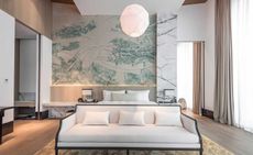 A bedroom at the Pullman hotel in Kaifeng, China