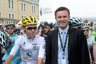 Romain Bardet and David Lappartient, president of the French Cycling Federation