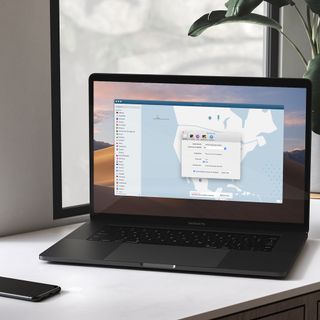 NordVPN running on a Macbook