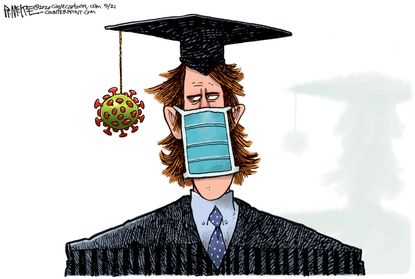 Editorial Cartoon U.S. coronavirus graduates