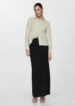 Mango long pencil skirt