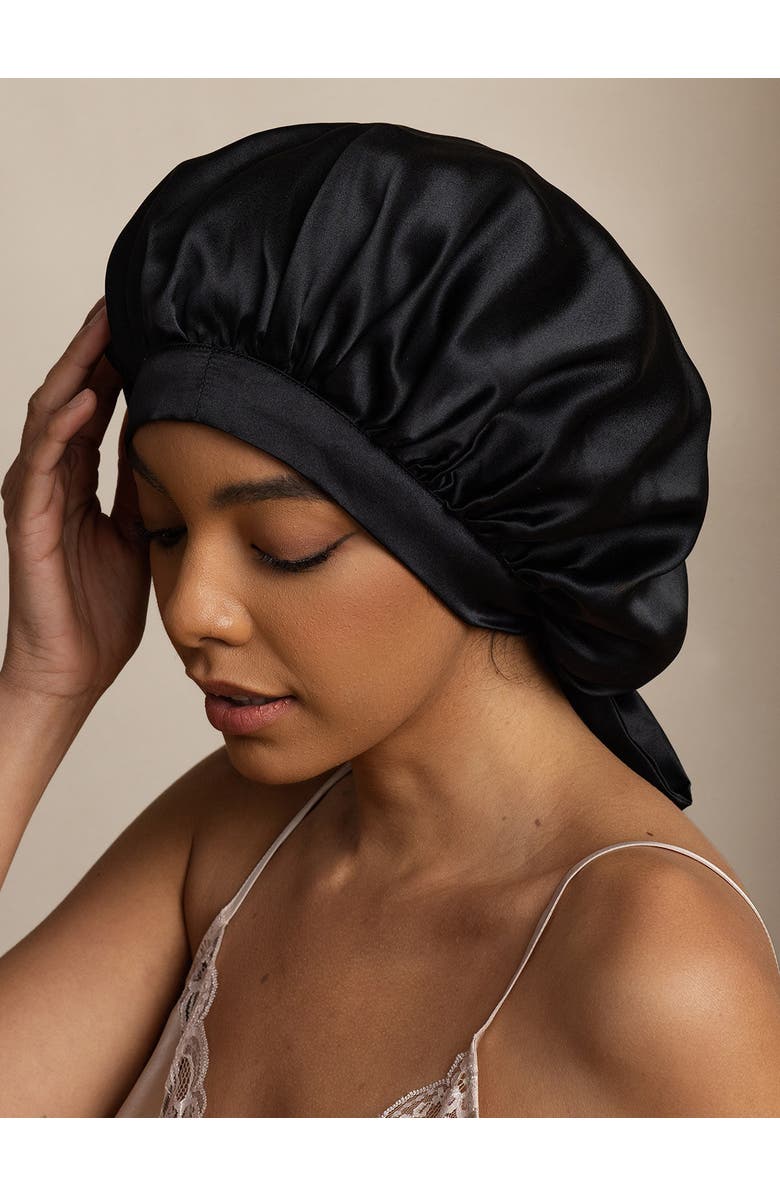 Women&#039;s Mulberry Silk Bonnet With Long Ribbons