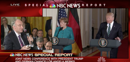 President Trump and Angela Merkel. 