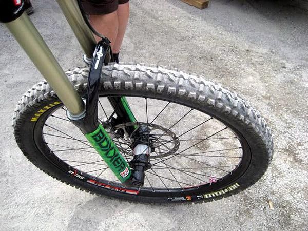 The Rock Shox Boxxer World Cup offers 203mm of bump-eating travel, while remaining among the lightest of its class.