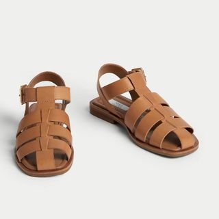 Wide Fit Leather Strappy Sandals