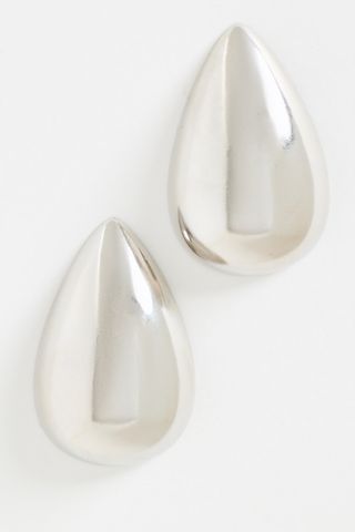 By Adina Eden Solid Chunky Teardrop Hoop Earrings