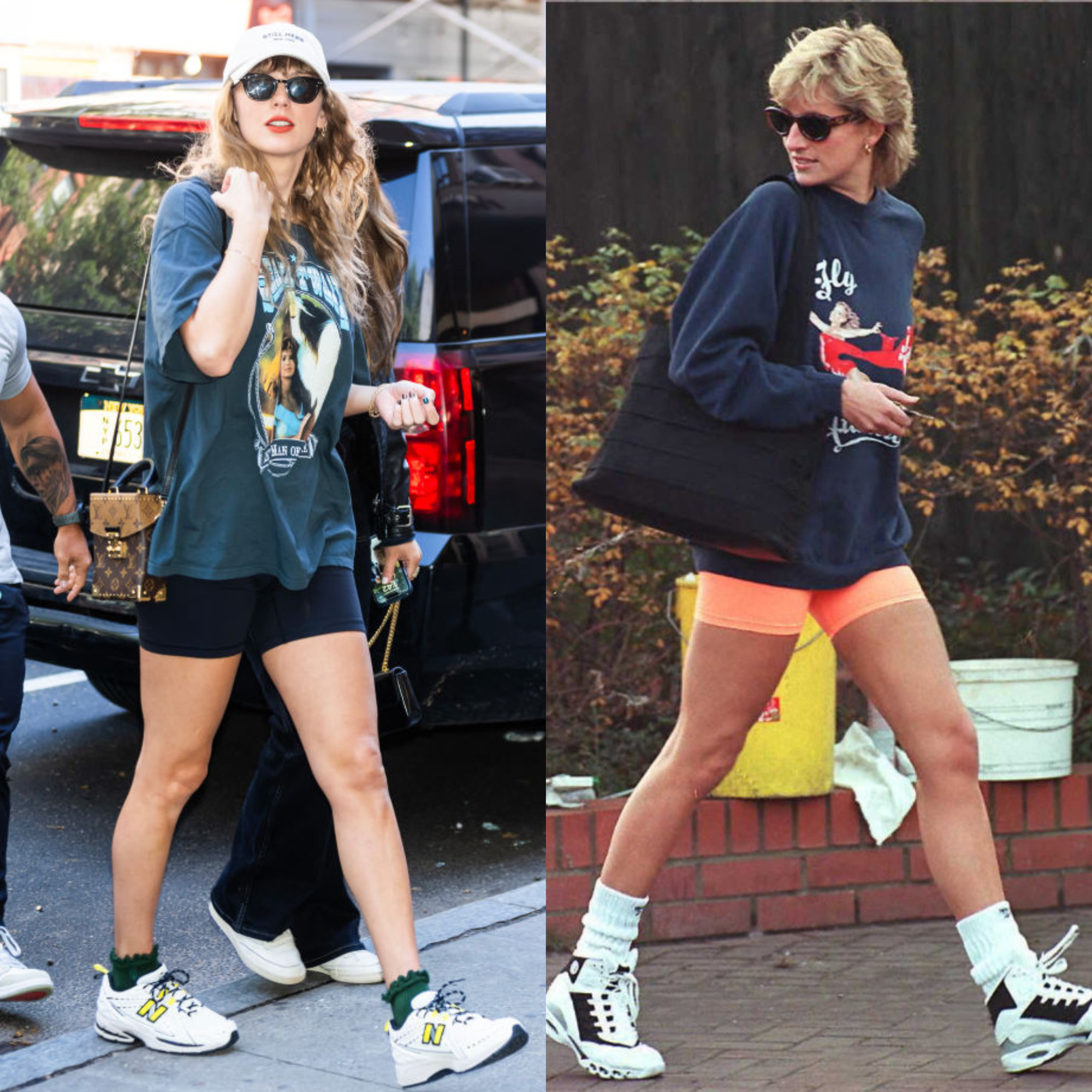 Taylor Swift Recreates Princess Diana Biker Shorts Outfit for Fall