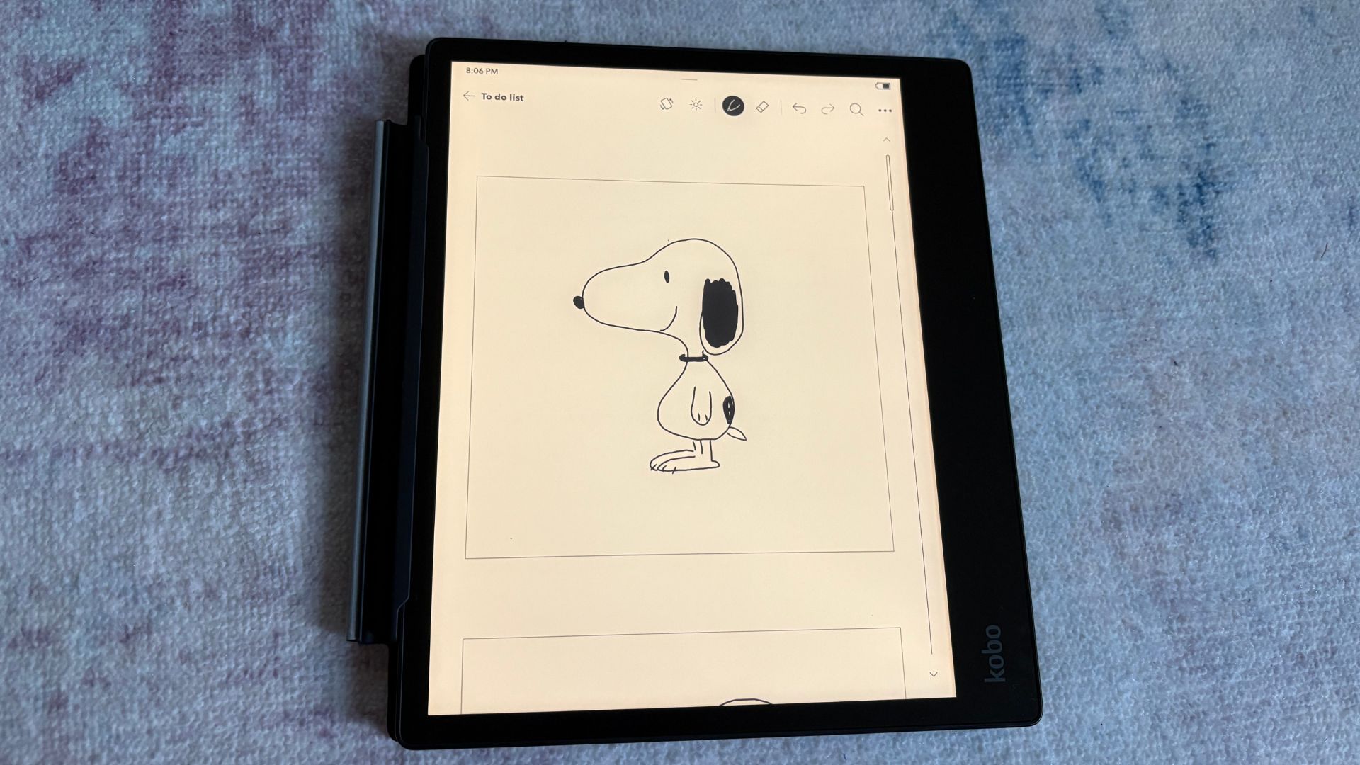 drawing on the Kobo Elipsa 2E