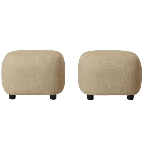 23&quot; Wide Boucle Upholstered Ottoman Set Of 2