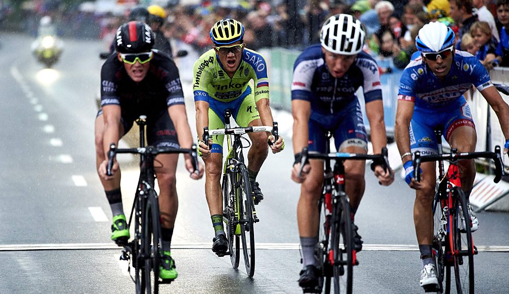 Christopher Juul Jensen (Tinkoff-Saxo) started the late-race breakaway and finished sixth in stage 1