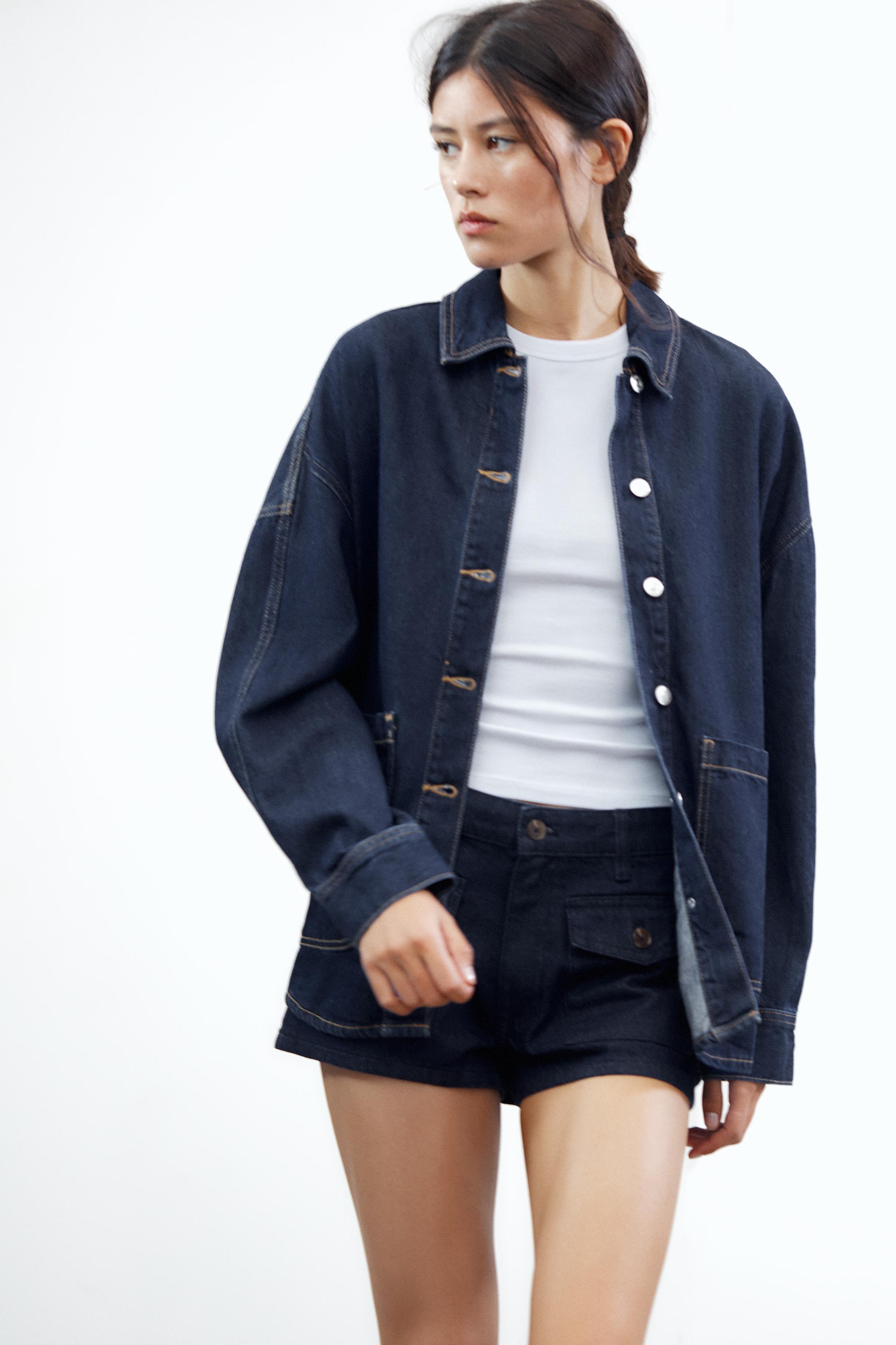 Trf Oversized Denim Overshirt