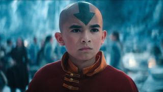 Avatar: The Last Airbender. Gordon Cormier as Aang in season 1 of Avatar: The Last Airbender. Cr. Courtesy of Netflix © 2024
