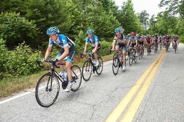 Tom Peterson (Garmin-Barracuda) works hard on the front.