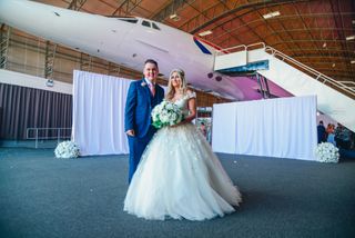 Manchester couple Sammy and Lewis are tying the knot beneath the wings of Concorde.