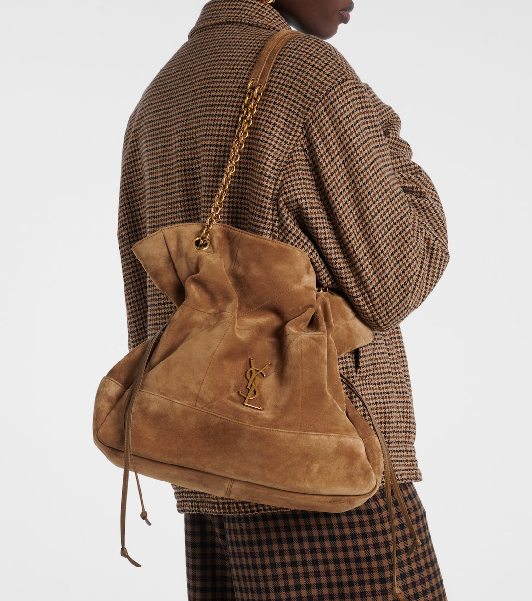 Jamie Shopping Medium Suede Tote Bag