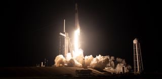 A SpaceX Falcon 9 rocket launches the Crew-6 astronaut mission for NASA on March 2, 2023.