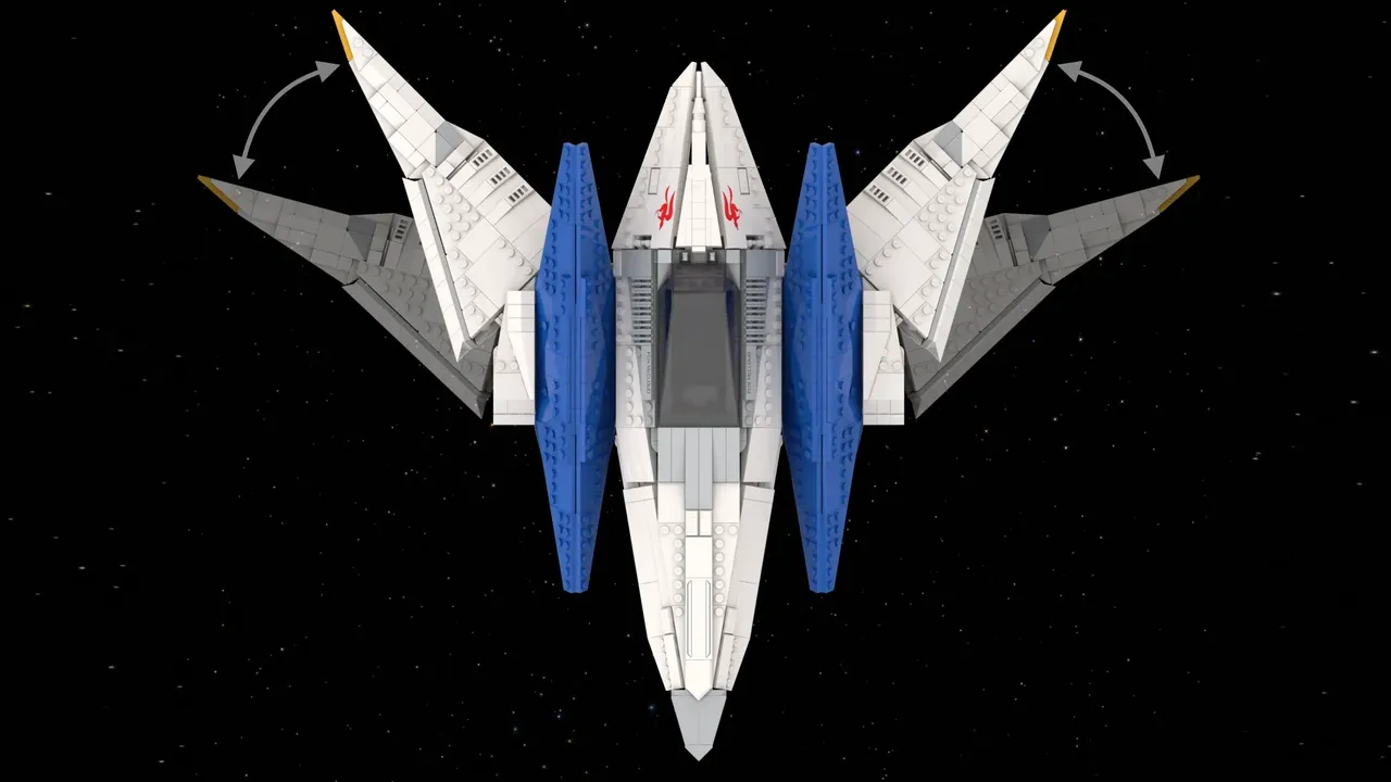 Star Fox Arwing Lego concept build by OfficierSerieuzePruik