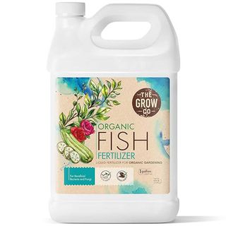 a bottle of organic fish fertilizer from The Grow Co