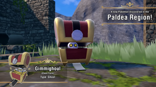 Gimmighoul hide all over the Paldea region, lying in wait for somebody to come across them