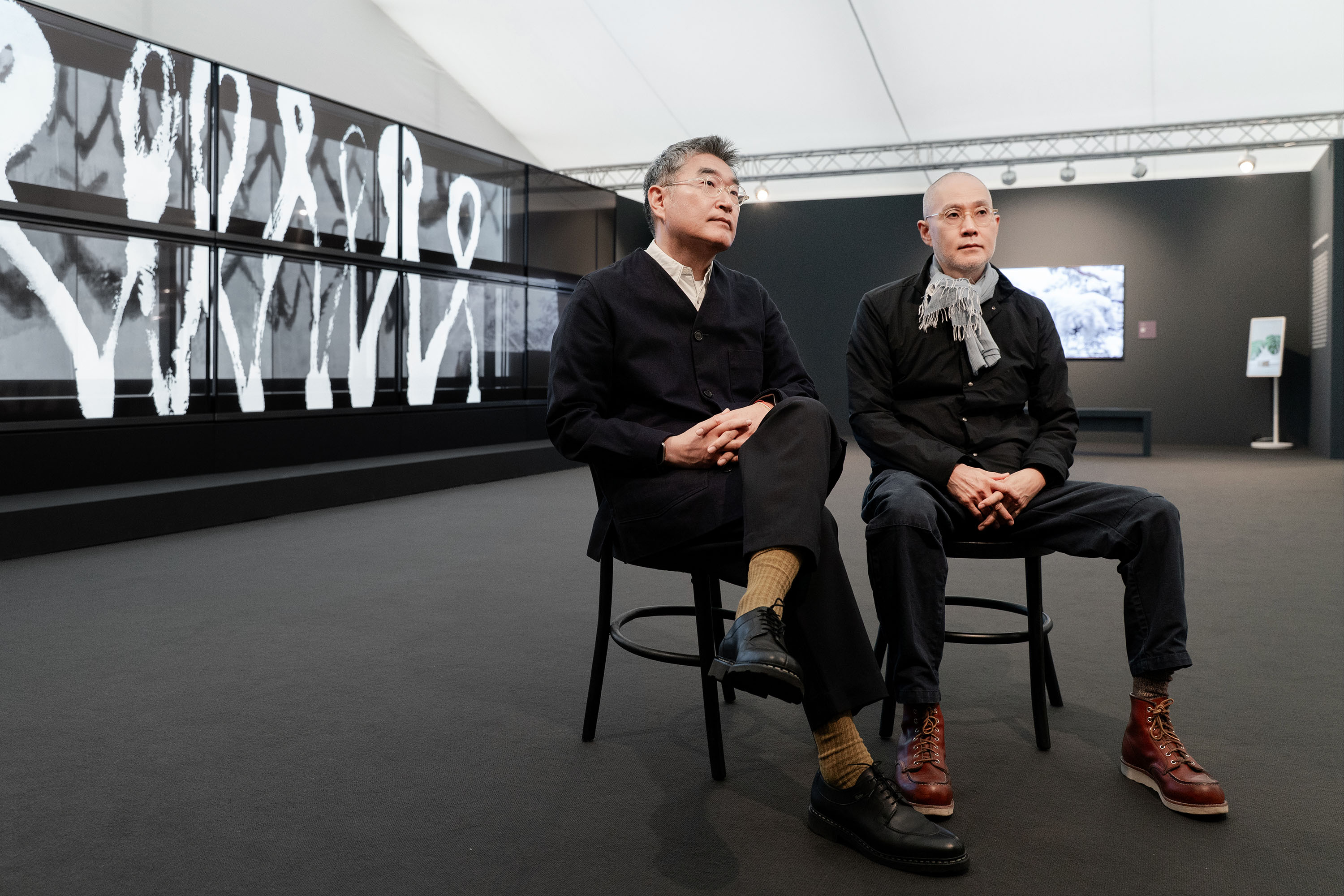 Images of Do Ho Suh's artwork on transparent OLED TVs: LG X Frieze London 2025