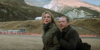 Rebecca Ferguson and Simon Pegg in Mission: Impossible - Fallout