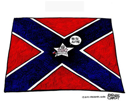 Editorial cartoon U.S. Mississippi Confederate Flag
