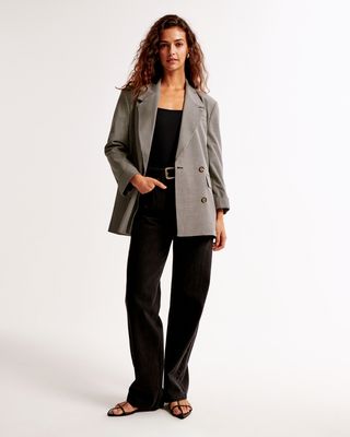 Zweireihiger Slouchy-Blazer