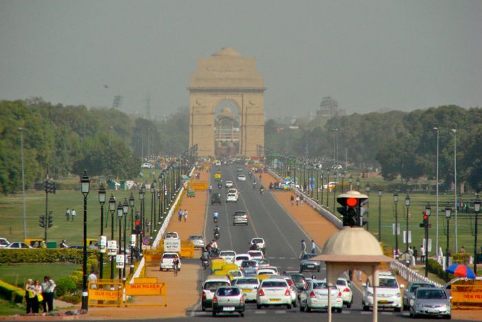 Smog at India Gate, pollution