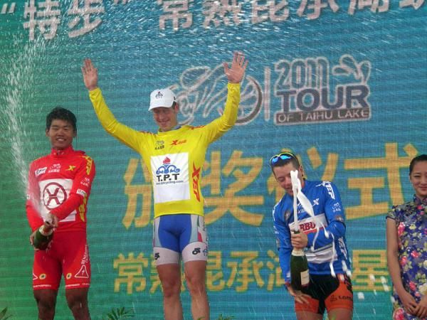 Boris Shpilevskiy (Tabriz Petrochemical Team) continues to lead the Tour of Taihu.