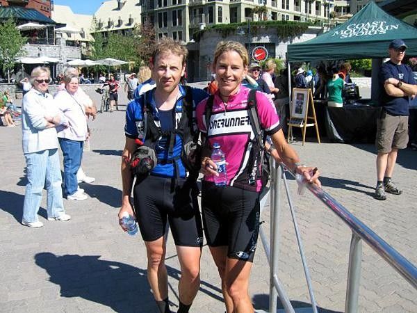 Simms with partner Normon