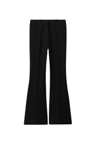 Flared Suit Trousers in Black