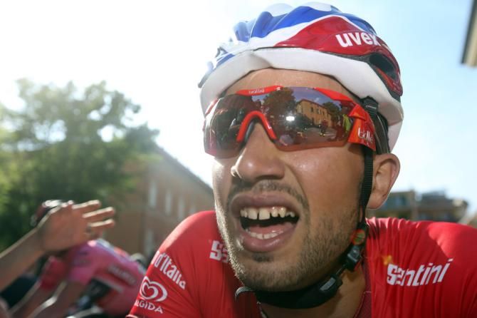 Nacer Bouhanni after sprinting to victory