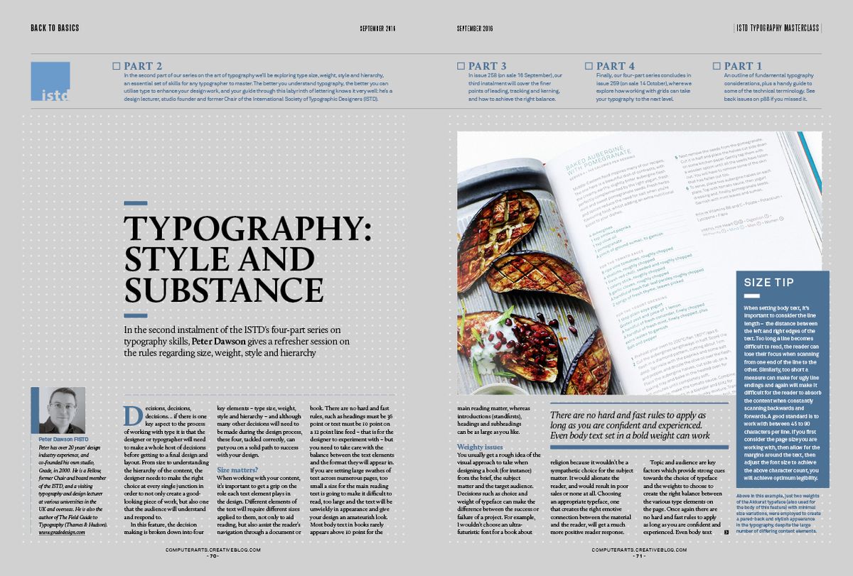 Part two of our typography series focuses on size, weight, style and hierarchy