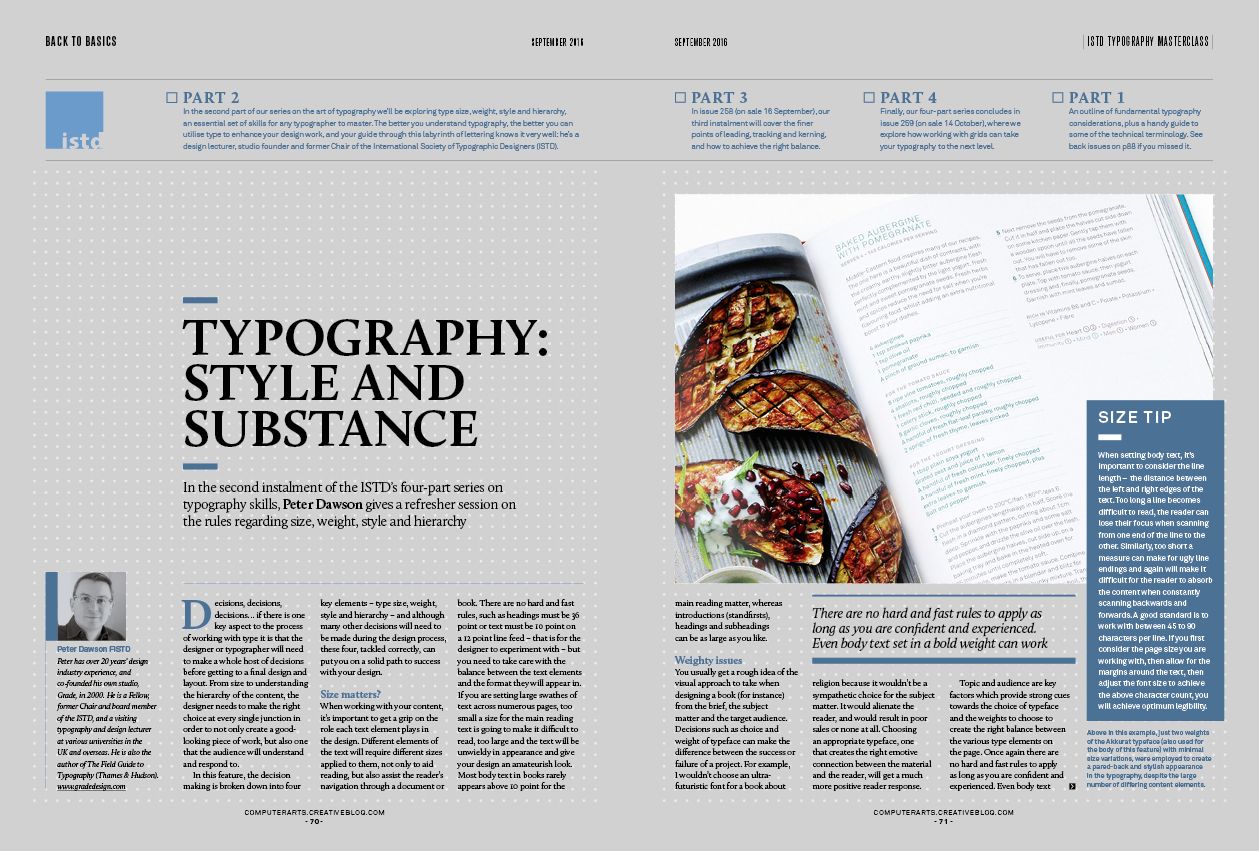 Part two of our typography series focuses on size, weight, style and hierarchy