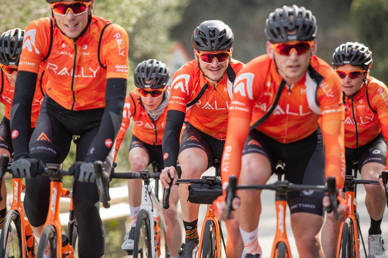 Rally Cycling at the team's training camp in Castellon de la Plana, Spain
