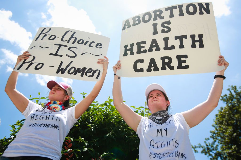 Pro-choice supporters in Atlanta.