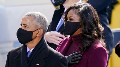 Barack and Michelle Obama at the inauguration of Joe Biden