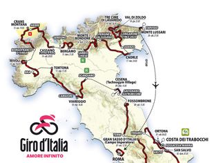 2023 Giro d'Italia route map