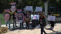 Players Alliance HQ protest against EA's acquisition by Saudi Arabia at EA HQ