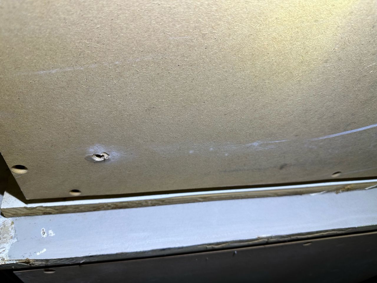 After cleaning the mould off the kitchen unit
