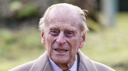 Prince Philip, Duke of Edinburgh attends Sunday Service at St Peter and St Paul Church in West Newton on February 4, 2018 in King's Lynn, United Kingdom