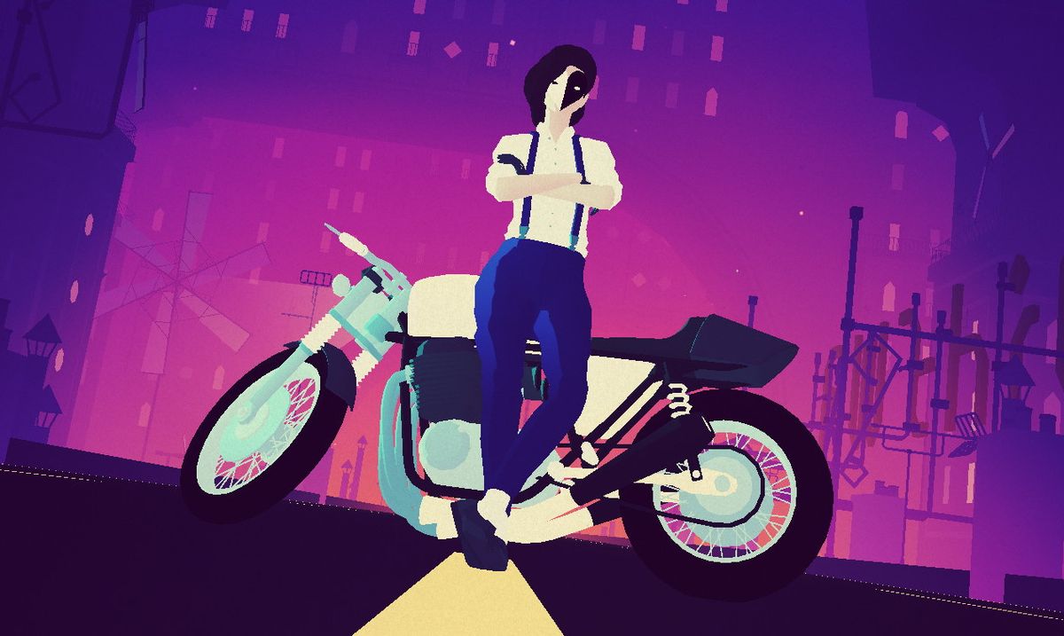 Sayonara Wild Hearts, the neon motorcycle rhythm game, is now on Steam