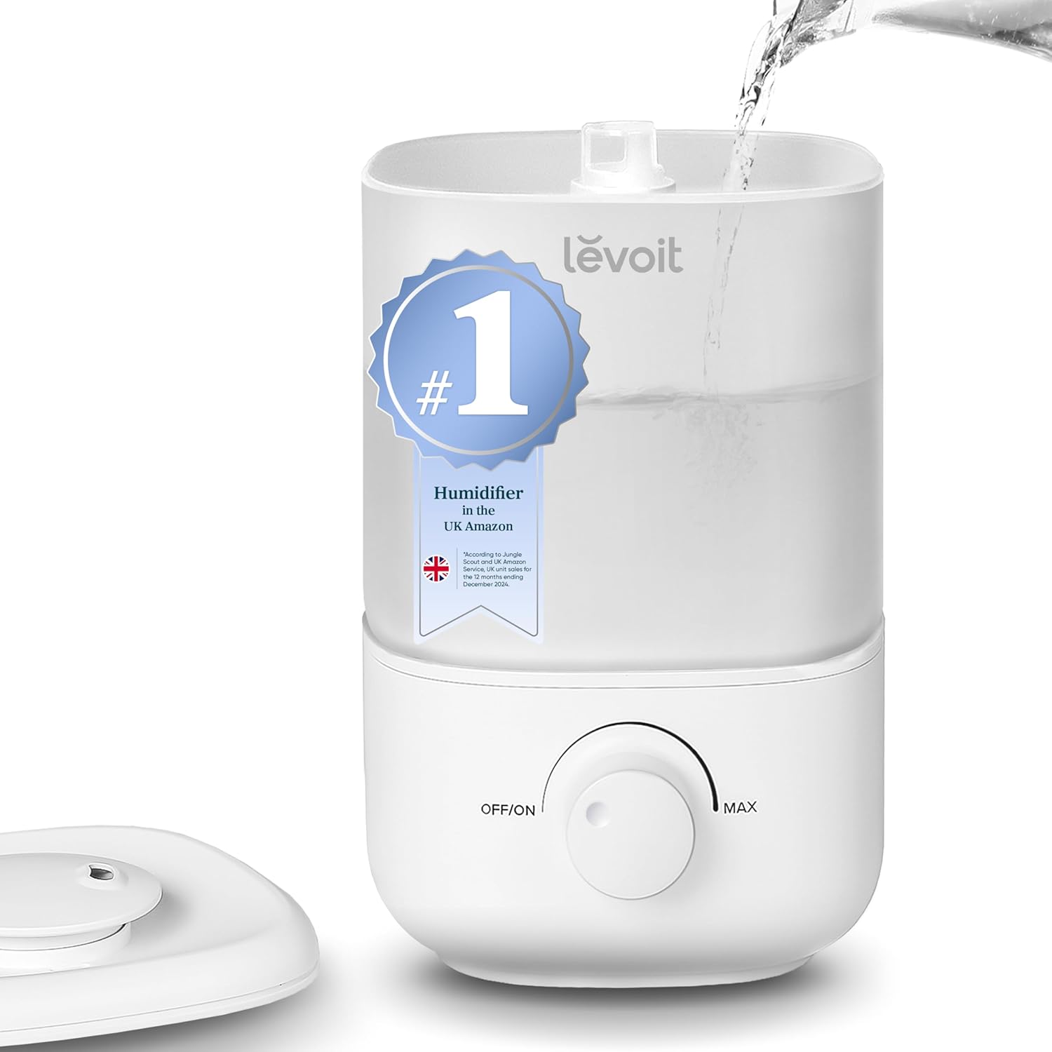 Levoit Humidifier for Bedroom, Ultra-Quiet 23db, Easy to Fill &amp;amp; Clean, Cool Mist Air Humidifier for Home, Baby Nursery &amp;amp; Plants With 360&amp;deg; Rotation Nozzle, Auto Shut-Off and Top Fill, Up to 25h