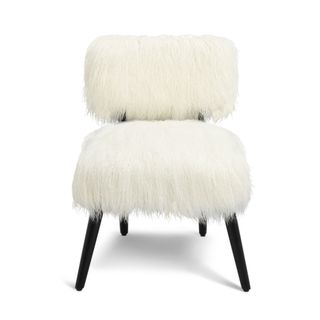 Habitat Rizo Faux Fur Armchair - Cream