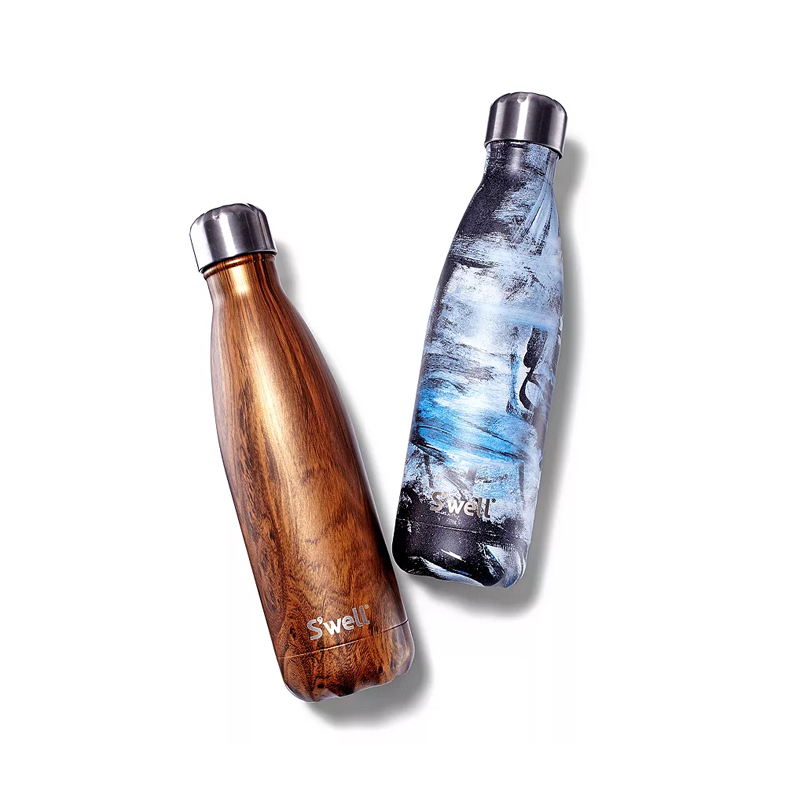 The S'well Teakwood Bottle is a sustainable and stylish 50th birthday gift idea