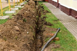 French drains transport surface water away from walls 