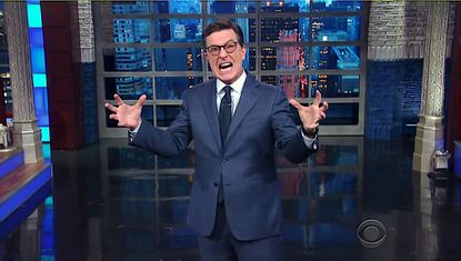 Stephen Colbert imagines Donald Trump running America from Trump Tower