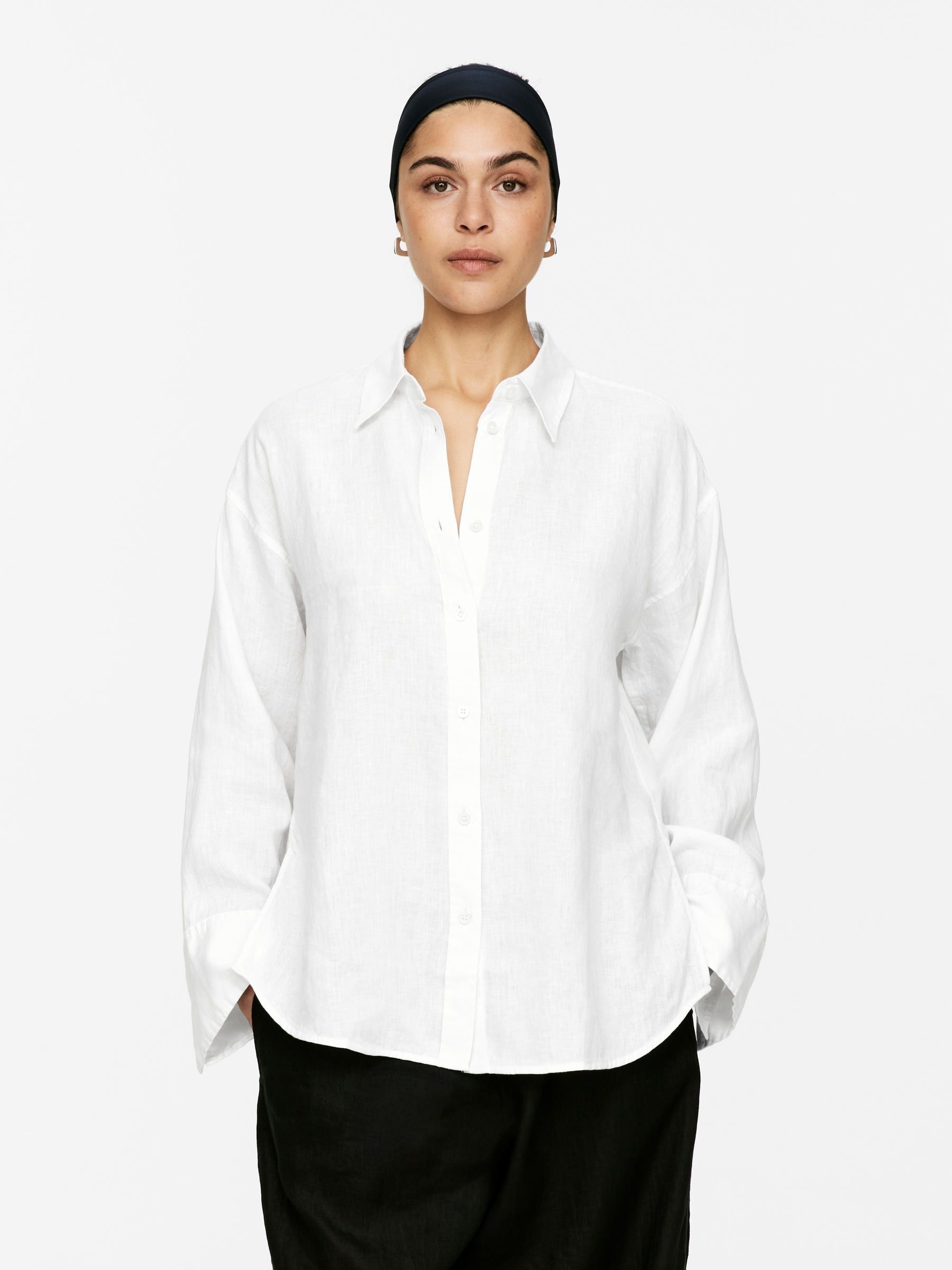Loose Linen Shirt – White – Women – Arket Gb