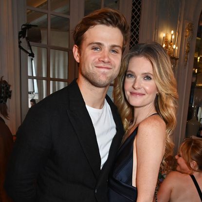 Leo Woodall and Meghann Fahy attend the South Bank Sky Arts Awards in 2023