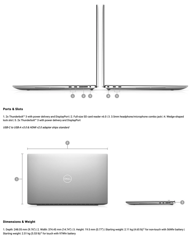 XPS 15 and XPS 17 leak on Dell website, revealing fascinating specs ...